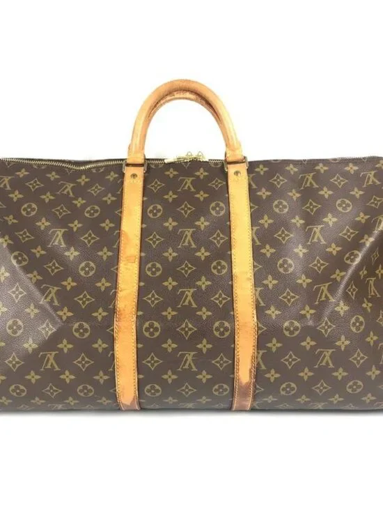 Louis Vuitton Boston Bag Keepall 55 Monogram Canvas Brown - Picture 2 of 9